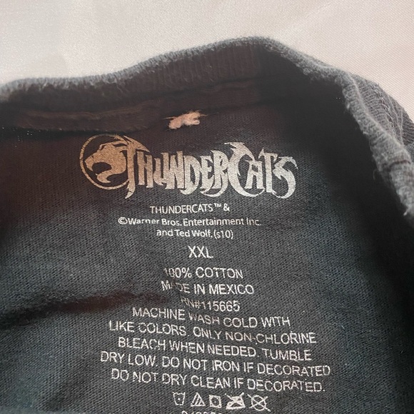 Warner Brothers Thundercats T-Shirt Comic Cartoon Red Black Thundercat - Picture 4 of 5